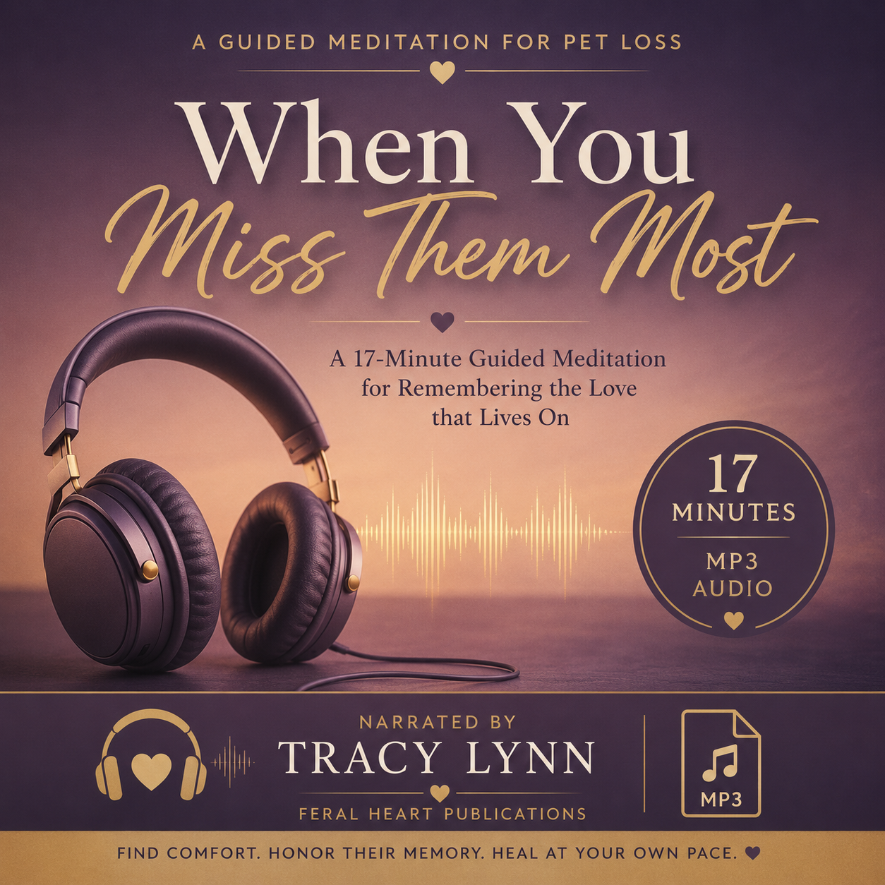 Digital pet bereavement support bundle with grief guide and meditation