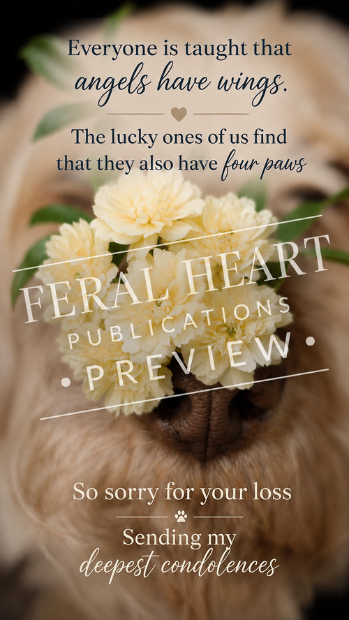 Dog loss sympathy card for someone grieving a beloved dog
